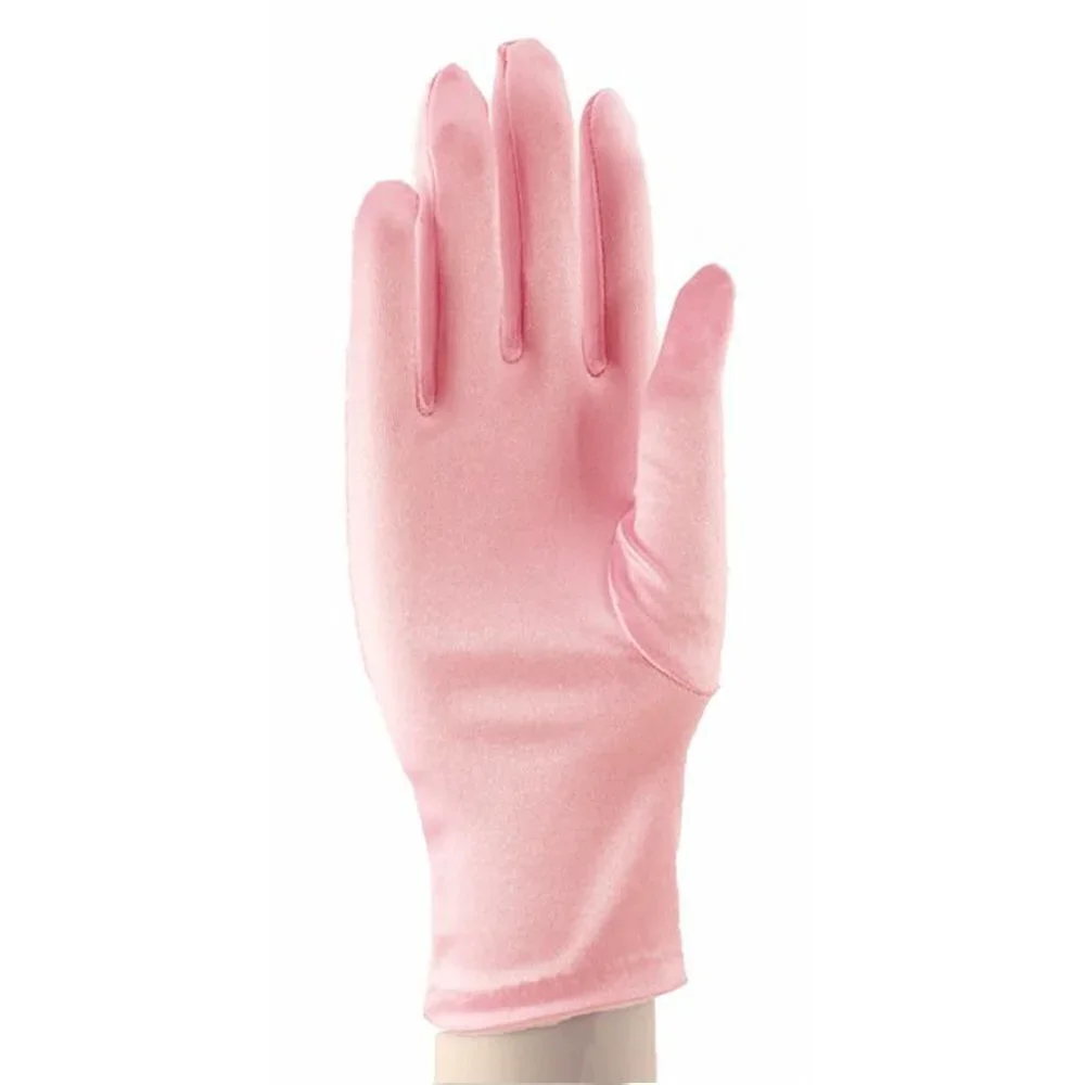 Satin Stretch Wrist Length Dress Gloves in Vibrant Colors Retro Style - Hey Viv
